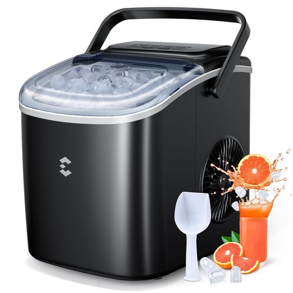 Máquina de fazer gelo EASYERA, bancada portátil, 12 kg, 24 horas, autolimpante Imagem de Máquina de fazer gelo EASYERA, bancada portátil, 12 kg, 24 horas, autolimpante