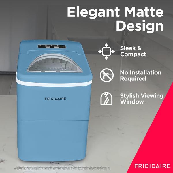 Máquina de fazer gelo Frigidaire EFIC108-BLUE de bancada portátil azul Imagem de Máquina de fazer gelo Frigidaire EFIC108-BLUE de bancada portátil azul
