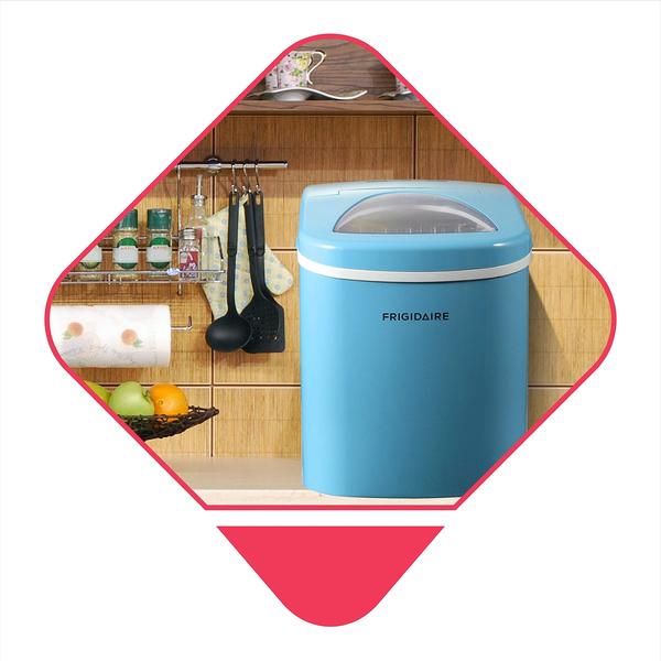 Máquina de fazer gelo Frigidaire EFIC108-BLUE de bancada portátil azul Imagem de Máquina de fazer gelo Frigidaire EFIC108-BLUE de bancada portátil azul