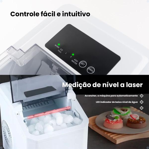 Imagem de Maquina De Fazer Gelo Ice Maker Automática 12kg Super Rápida