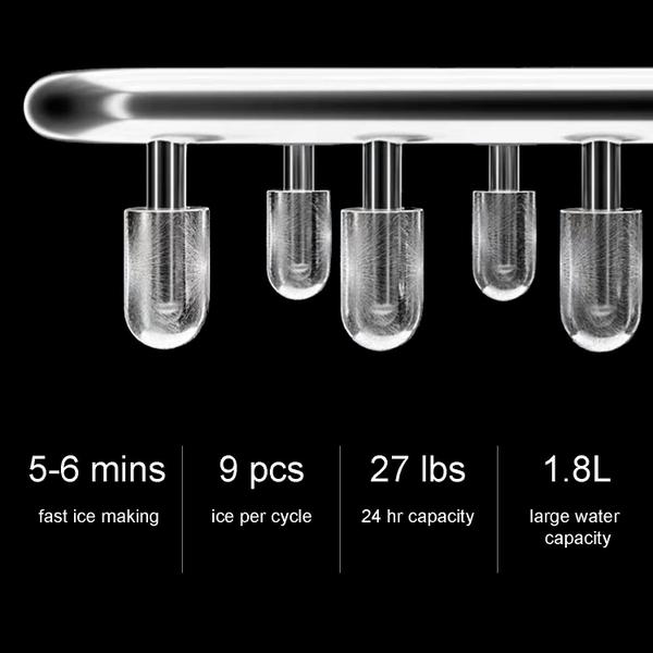 Imagem de Máquina de fazer gelo SOOPYK Countertop portátil 12,25 kg/24h, autolimpante