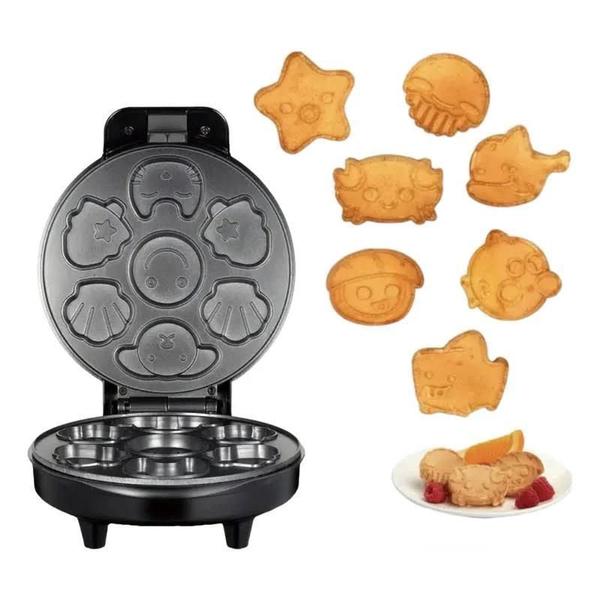 Imagem de Maquina De Fer Waffle, Bolinhos E Donuts Animados - 110V