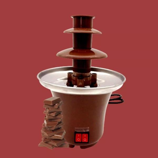 Imagem de Máquina De Fonte De Chocolate Fondue Maker Aquecido Em 3 Camadas