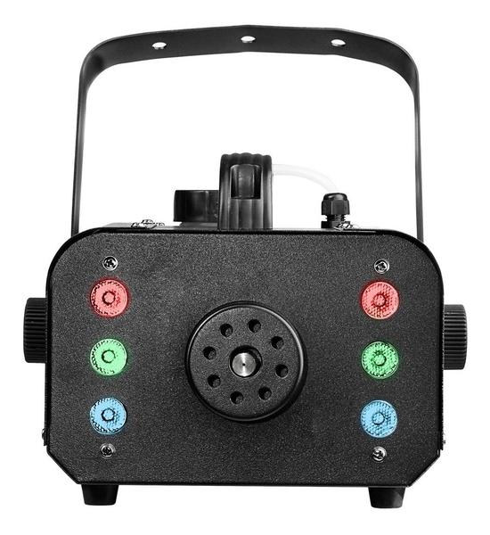 Imagem de Máquina De Fumaça 1200w Com 6 LEDs Rgb Smoke 1200 LED Luminos Controle Com E Sem Fio 220V Para Festas E DJs