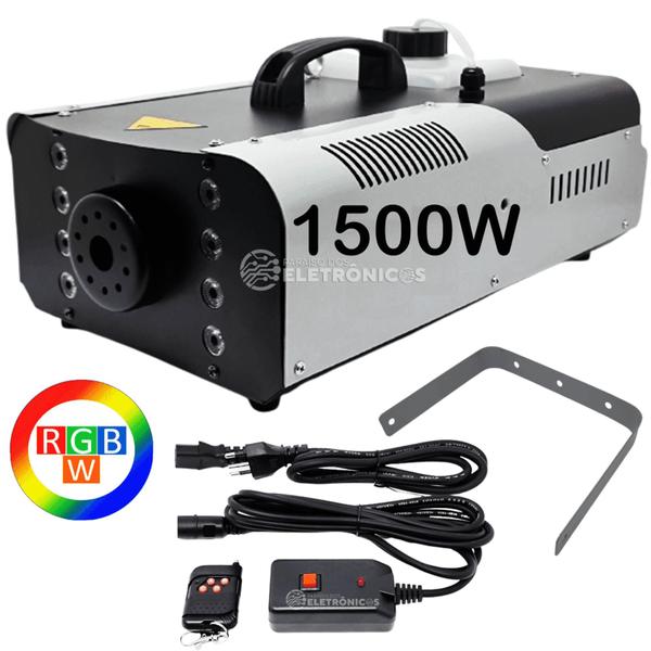 Imagem de Maquina De Fumaça 1500w Profissional 8 Leds Rgbw Variação de Cores LKY10