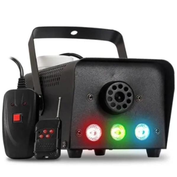 Imagem de Maquina De Fumaça 3 Leds Rgb Controle Sem Fio Para Casamento