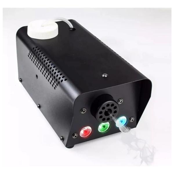 Imagem de Maquina De Fumaça 600w 3 Leds Rgb Com Controle Cor Preto 110V