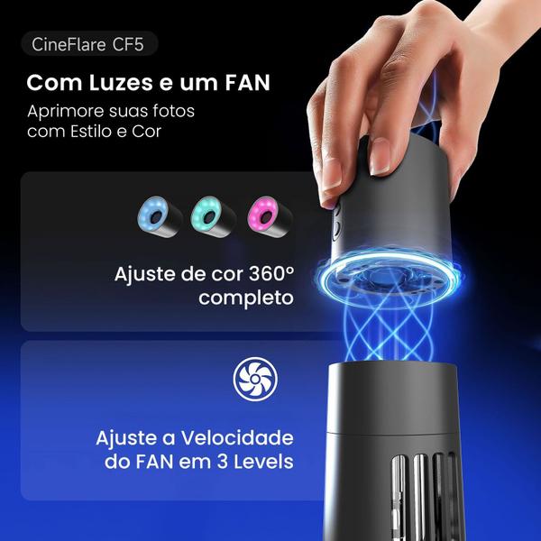 Máquina De Fumaça Criativa Colbor Cineflare Cf5 Rgb 40w Portátil +