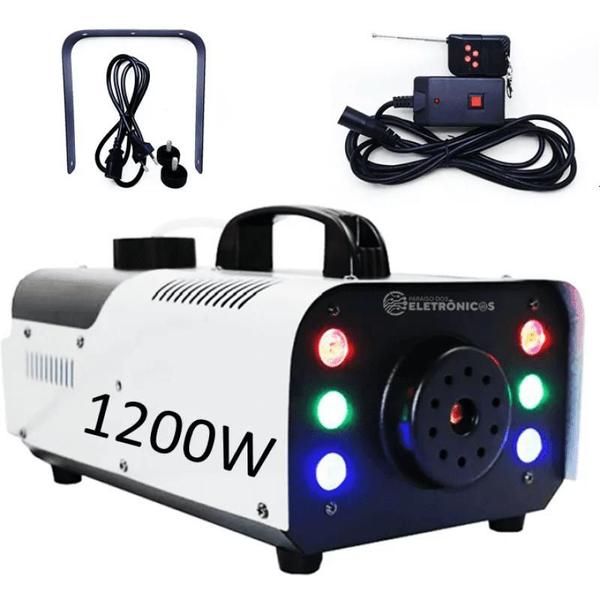 Imagem de Maquina De Fumaça Profissional 1200w 6 Led Rgb Mistura de Cores Com Controle LKY91200110