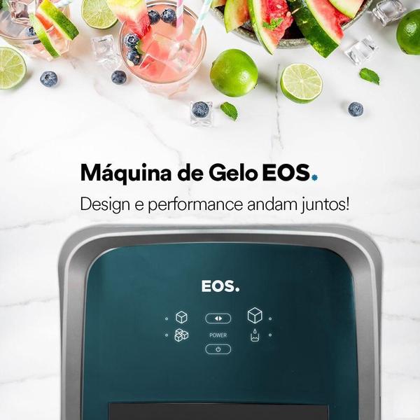 Imagem de Máquina de Gelo 15kg EOS Ice Compact EMG02P Titanium 110V