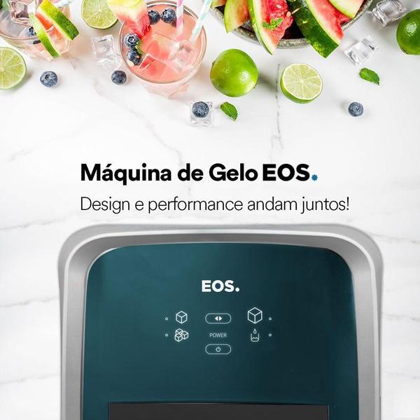 Imagem de Máquina de Gelo 15kg EOS Ice Compact EMG02S Prata 220V