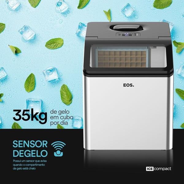 Máquina de Gelo 35 kg inox Ice Compact - EMG35 - EOS Imagem de Máquina de Gelo 35 kg inox Ice Compact - EMG35 - EOS