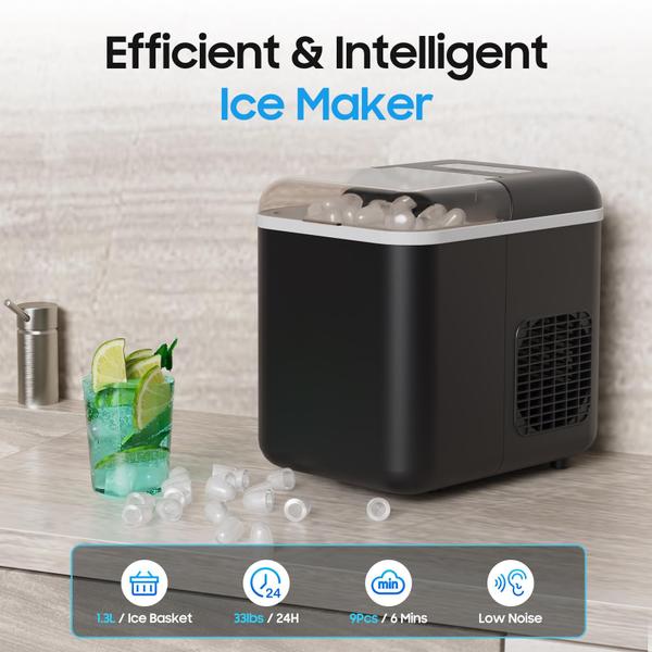 Máquina de gelo CSIHOP Nugget Smart Countertop 15 kg/24 horas Imagem de Máquina de gelo CSIHOP Nugget Smart Countertop 15 kg/24 horas