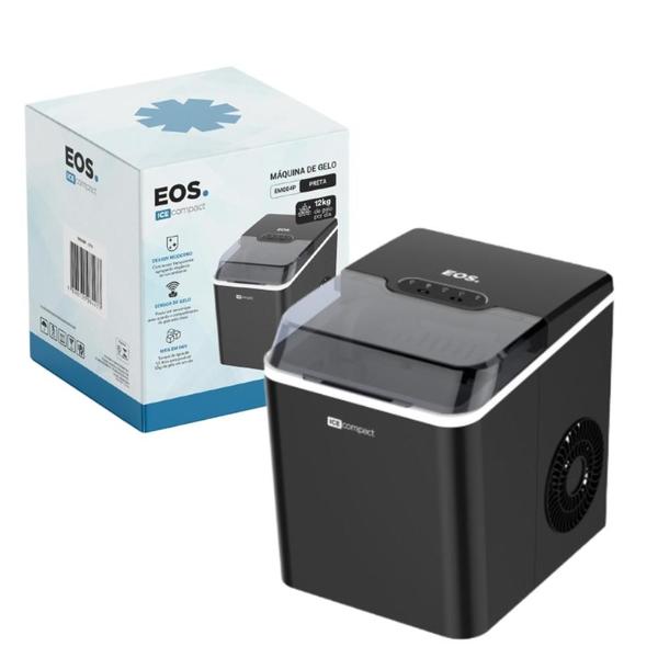 Imagem de Máquina de Gelo EOS 12kg Ice Compact Cor Preto