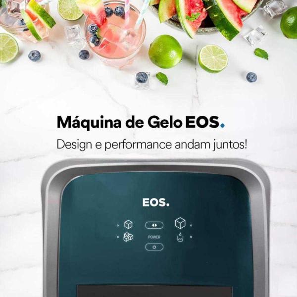 Imagem de Máquina de Gelo EOS 15kg Ice Compact EMG02T Titanium 220V