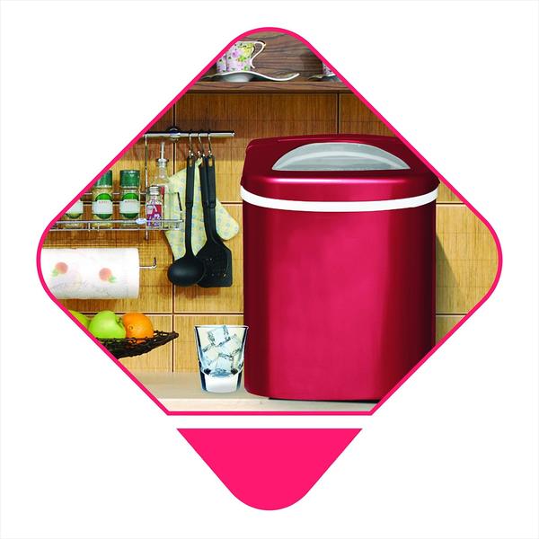 Imagem de Máquina de gelo Frigidaire Compact Red 26 lb/dia de armazenamento de 1,5 lb