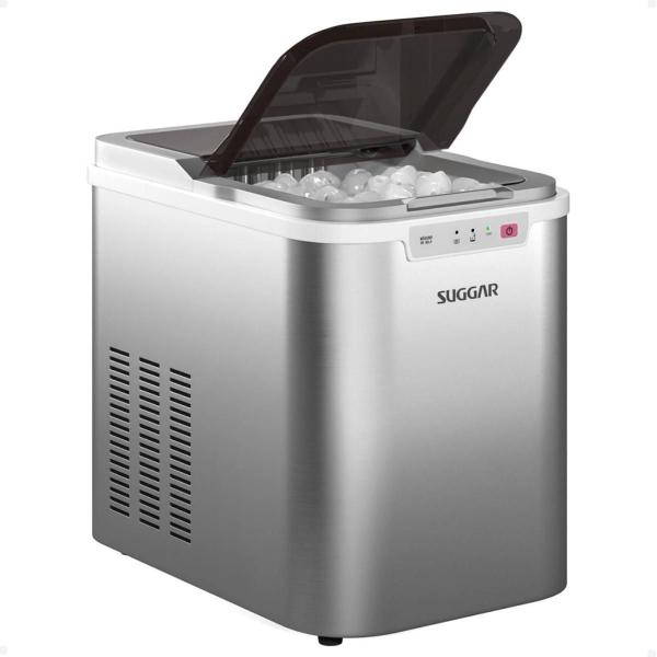 Máquina De Gelo Ice Maker Prata 120w Suggar Imagem de Máquina De Gelo Ice Maker Prata 120w Suggar