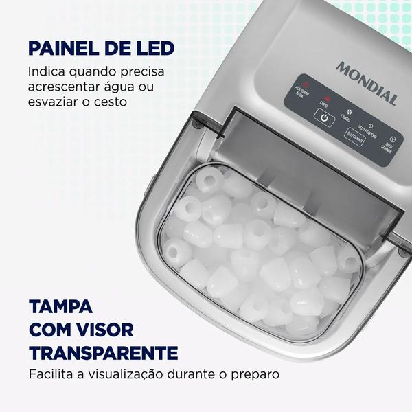 Máquina de Gelo Turbo Ice Premium Mondial Mg-12-gi 220v Imagem de Máquina de Gelo Turbo Ice Premium Mondial Mg-12-gi 220v