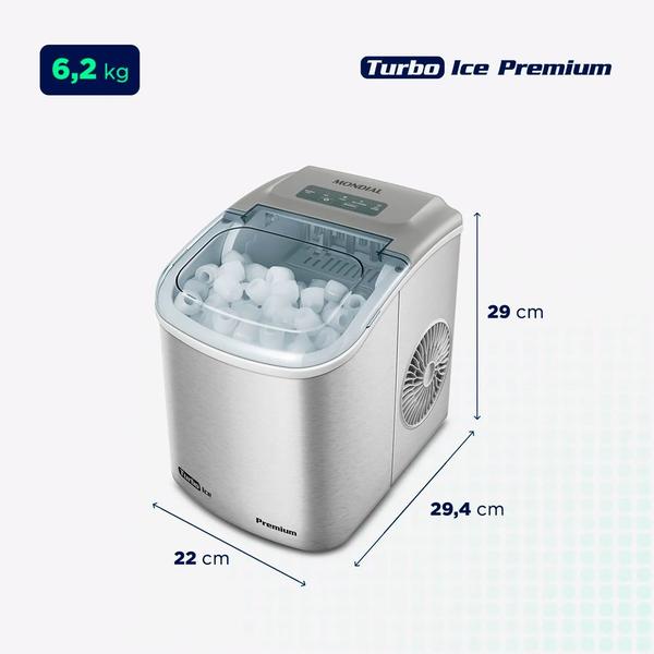 Máquina de Gelo Turbo Ice Premium Mondial Mg-12-gi 220v Imagem de Máquina de Gelo Turbo Ice Premium Mondial Mg-12-gi 220v