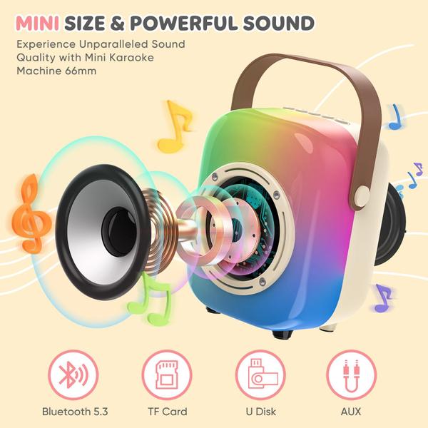 Imagem de Máquina de karaokê KaraJoy Mini conjunto de alto-falantes Bluetooth portáteis