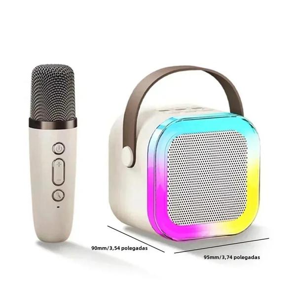 Máquina de Karaokê Portátil com Bluetooth e Microfones Sem Fio - Sistema de Alto-Falantes 53 PA Imagem de Máquina de Karaokê Portátil com Bluetooth e Microfones Sem Fio - Sistema de Alto-Falantes 53 PA
