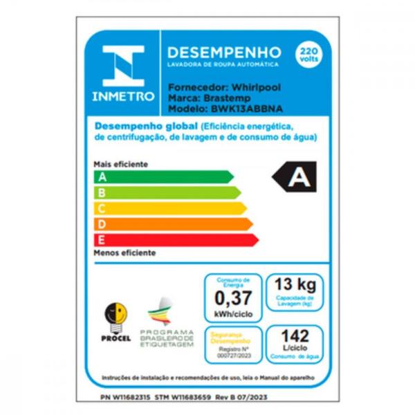 Imagem de Máquina de Lavar Brastemp 13Kg com Ciclo Tira Manchas Advanced BWK13AB