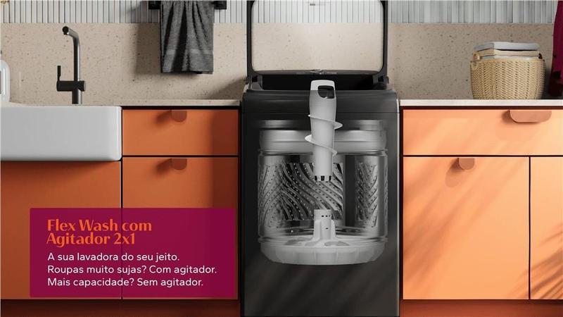 Imagem de Máquina de Lavar Brastemp 16kg Cinza Platinum com Tecnologia Flex Wash e Ciclo Tira Manchas Advanced - BWY16A9