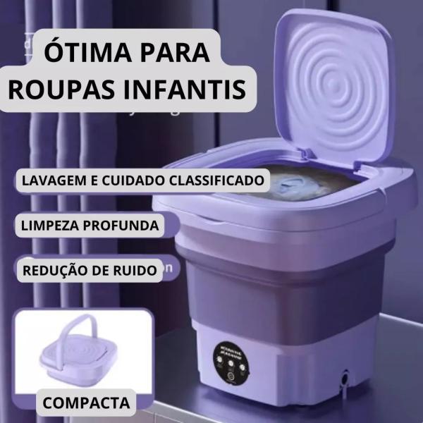 Imagem de Máquina de Lavar Mini Portátil Azul