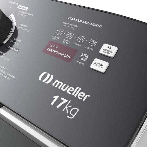 Imagem de Máquina de Lavar Mueller 17 Kg MLA17 com Ultracentrifugação e Ciclo Rápido Branca 220V