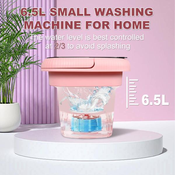 Imagem de Máquina de lavar portátil QHULKHQ Mini Dobrável 6.5L Rosa