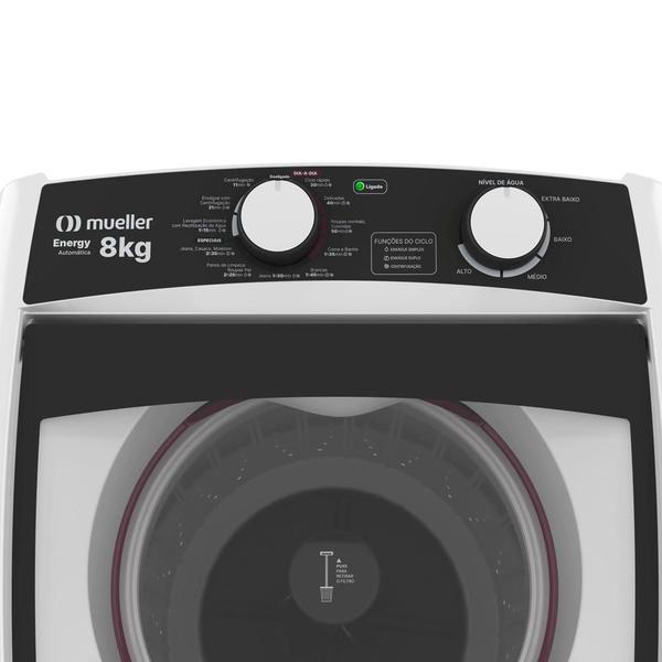 Imagem de Máquina de lavar roupa Automática Mueller Energy 8kg Branca