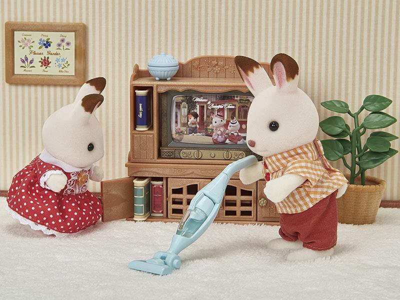 Máquina de Lavar Roupa e Aspirador de Pó Sylvanian Families Epoch Imagem de Máquina de Lavar Roupa e Aspirador de Pó Sylvanian Families Epoch