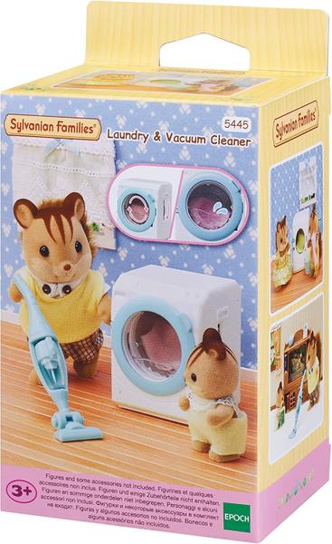 Máquina de Lavar Roupa e Aspirador de Pó Sylvanian Families Epoch Imagem de Máquina de Lavar Roupa e Aspirador de Pó Sylvanian Families Epoch
