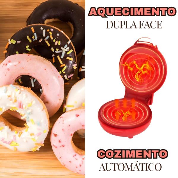 Imagem de Máquina De Mini Donuts 110v 350w de Potência 3 Furos Antiaderente