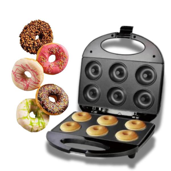 Imagem de Máquina De Mini Donuts Rosquinhas Eletrica Portatil Confeitaria Preto Antiaderente