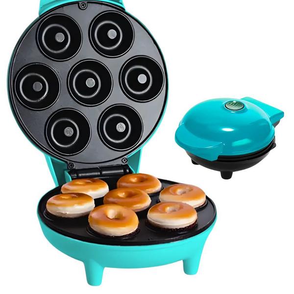 Imagem de Máquina de Mini Donuts Verde Faz 7 Rosquinhas 110v