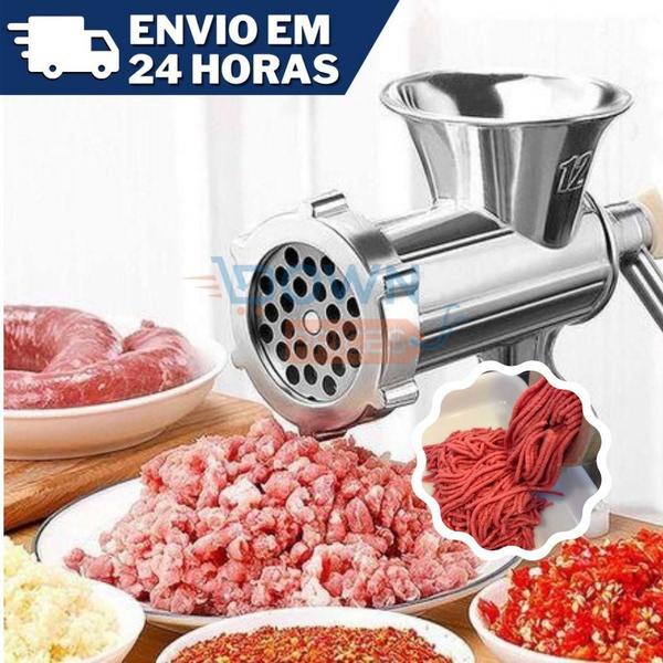 Imagem de Máquina De Moer Carne Fazer Hamburguer Linguiça Manual 