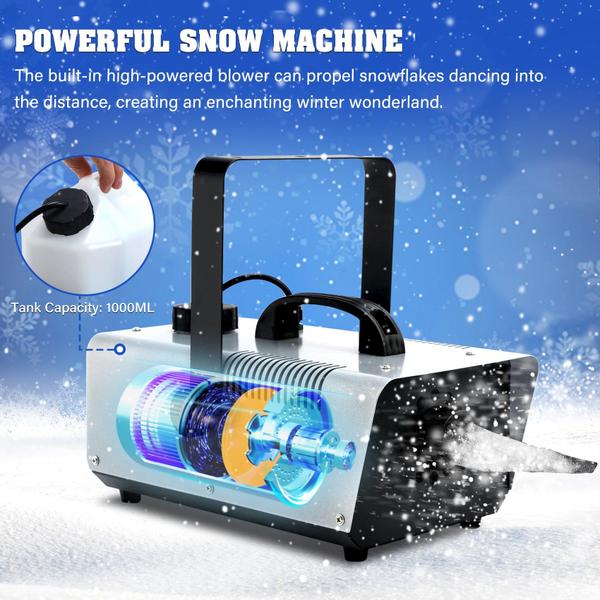 Imagem de Máquina de neve TCFUNDY Snowflake Maker 600W com controle remoto