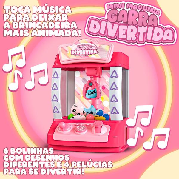 Imagem de Máquina De Pegar Ursinhos De Pelúcia Portátil Brinquedo Infantil Divertido Com Luz E Som - Dm Toys