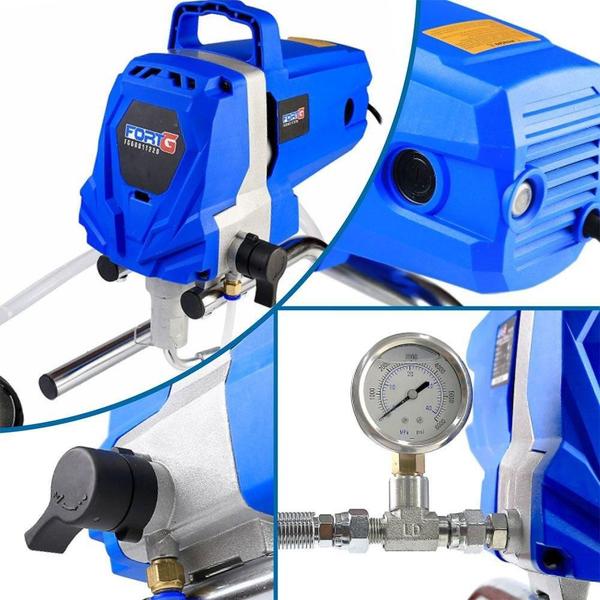 Imagem de Máquina de Pintura Airless 1.35HP 3200 PSI 220V com Acessórios FORTGPRO FG6001T