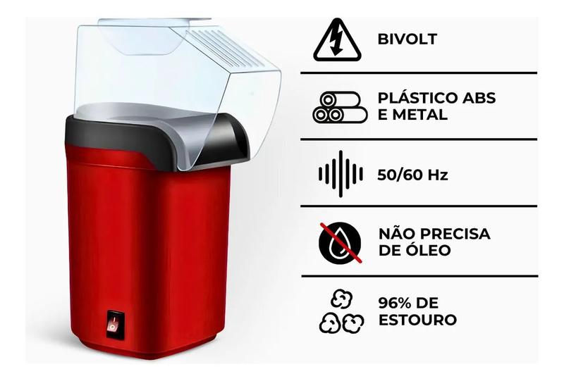 Máquina De Pipoca Elétrica Doméstica - DNONA Imagem de Máquina De Pipoca Elétrica Doméstica