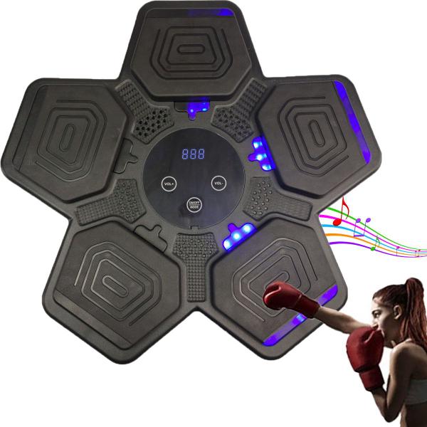 Imagem de Maquina De Soco Boxe Saco Pancada 5 Modos Interativo Velocidade Som Inteligente Luta Treino Musculaçao Alivia Estresse Relaxante Boxing Wall Target