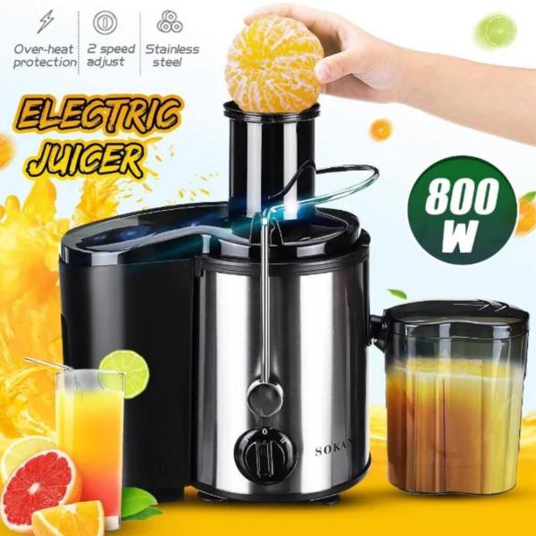 Imagem de Maquina de Suco Extrator Inox Espremedor de Frutas 800w 110v