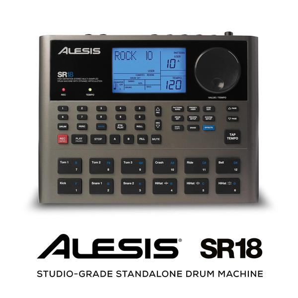 Imagem de Máquina de tambor Alesis SR-18 Studio-Grade Standalone com som