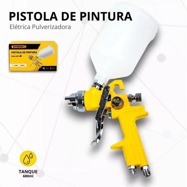 Imagem de Máquina De Tinta Pulverizador 600ml Bomder Pintura BOM-8001