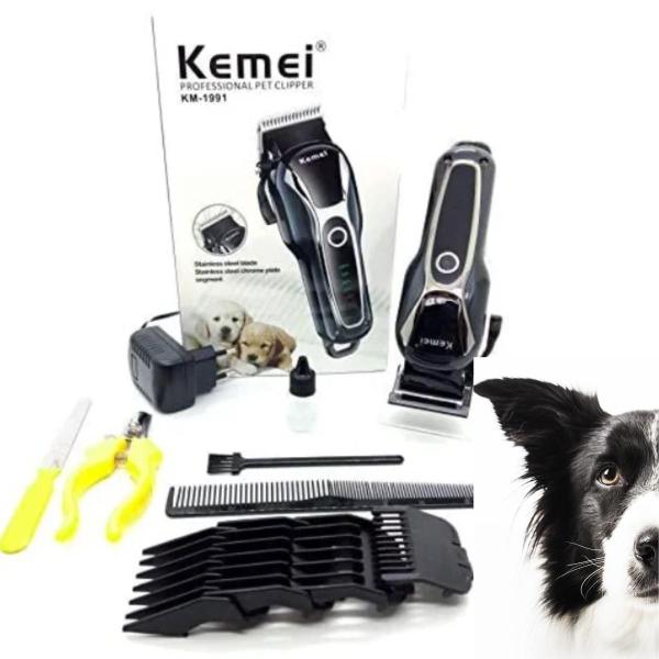 Imagem de Máquina de Tosa Kemei KM-1991 para Cães e Gatos  Profissional e Silenciosa, 110V/220V