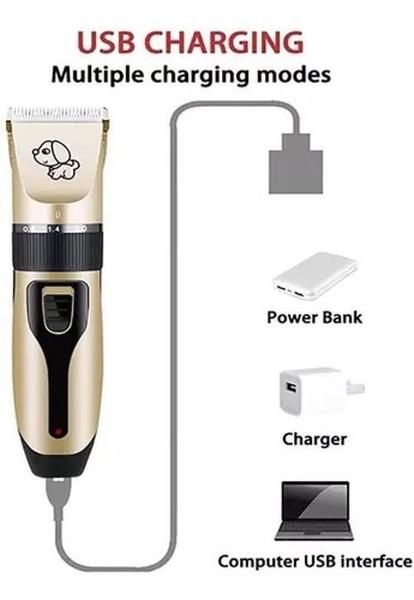 Imagem de Máquina de Tosa para Pet 3W Bivolt Recarregável - 4 Pentes