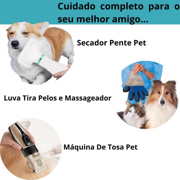 Imagem de Máquina de Tosa Pet e Secador Profissional com Luva Ajustável