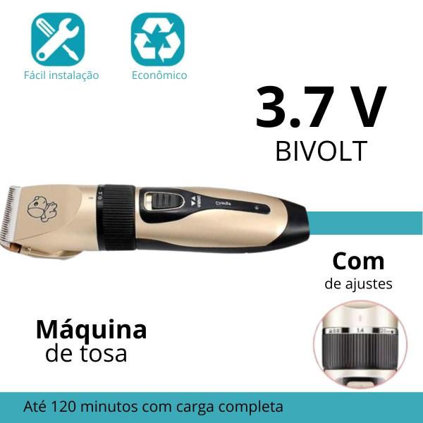 Imagem de Máquina de Tosa Pet Profissional com 4 Pentes