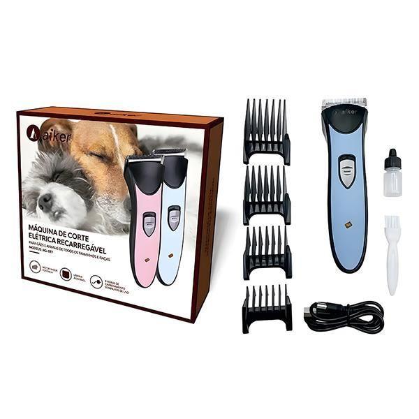 Imagem de Máquina De Tosa Recarregável Aiker Ag-097 Para Cães - Azul